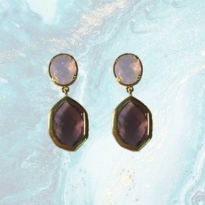 Pink Chalcedony Drop Earrings